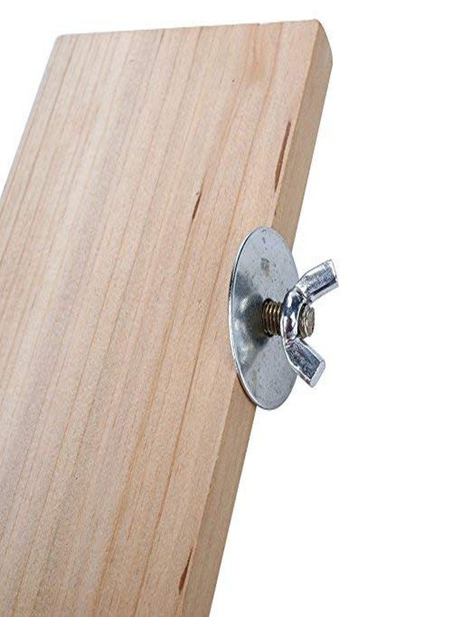 Sage Square 4.5 Inches / 11.5 cm Natural Wood Platform Cum Perch Cum Stand Bird Toy Ideal for Lovebird, Budgerigar, Parrot, Cockatiel, Finch, Canary, Budgeri (Light Weight) - Image 3